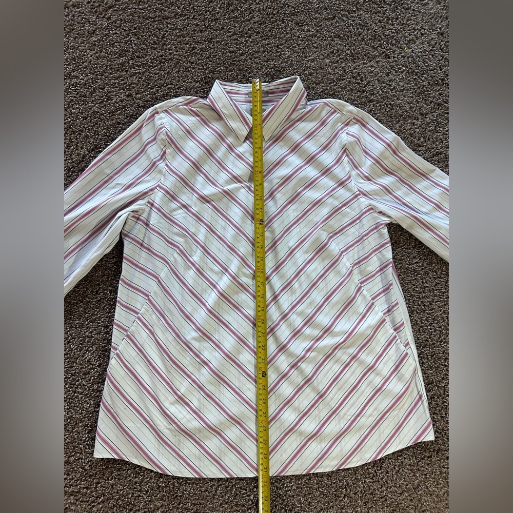 Chico's Striped Button-Up Shirt - Picture 4 of 10